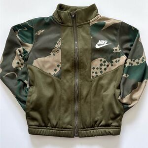 Nike Kids Olive Green Camo Track Jacket